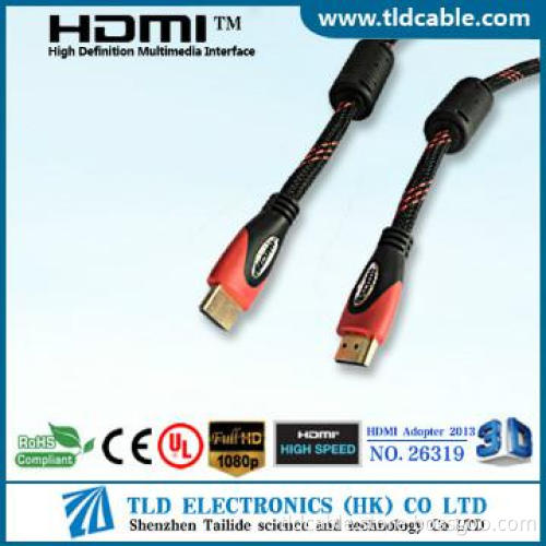 High Speed Dual Color HDMI Cable 1.4v With Two Ferrite Core